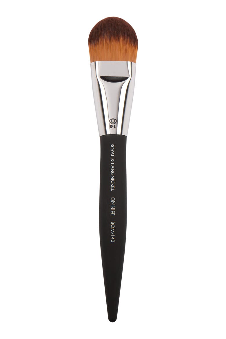Pro Super Foundation Makeup Brush, Main, color, Black