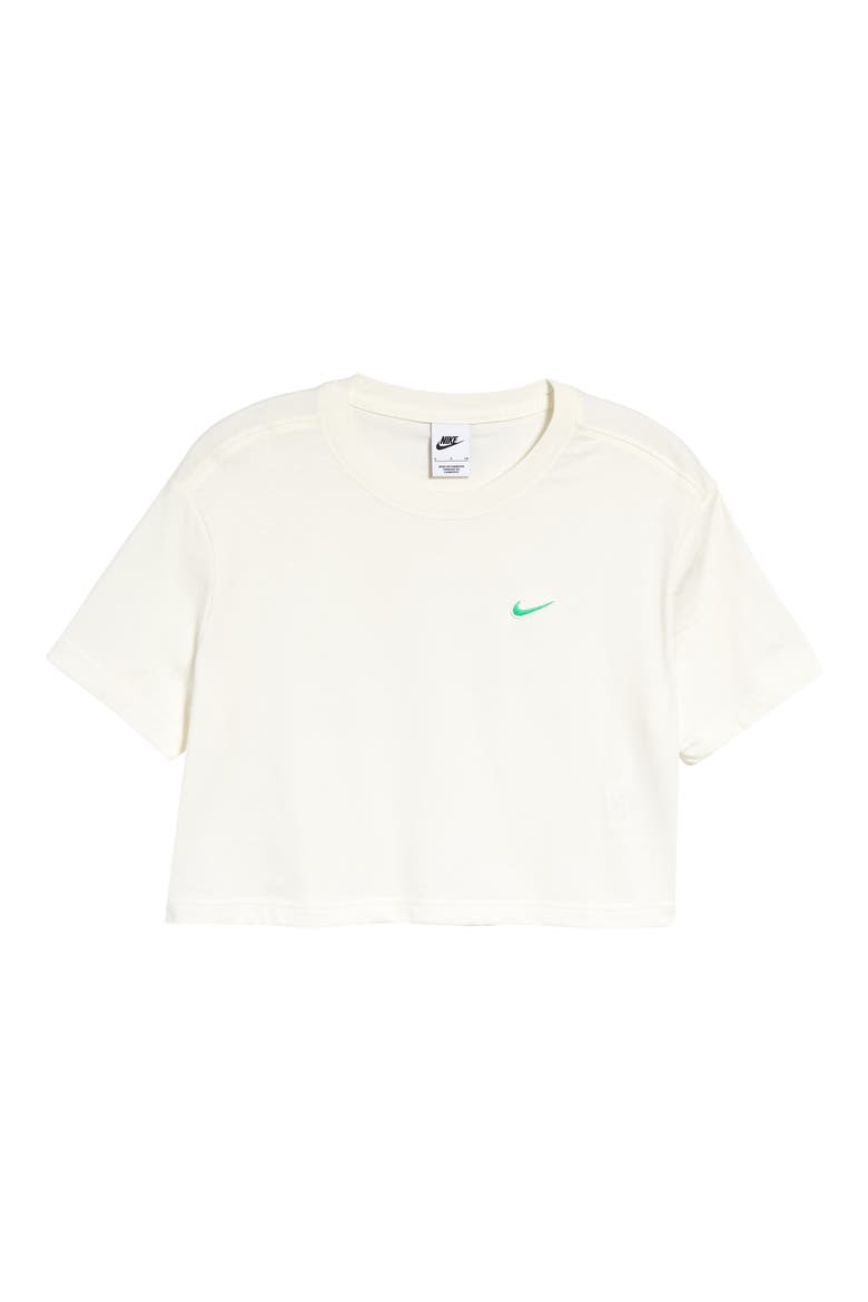 Sportswear Crop T-Shirt, Alternate, color, SAIL/ LIGHT BROWN/ GREEN SHOCK