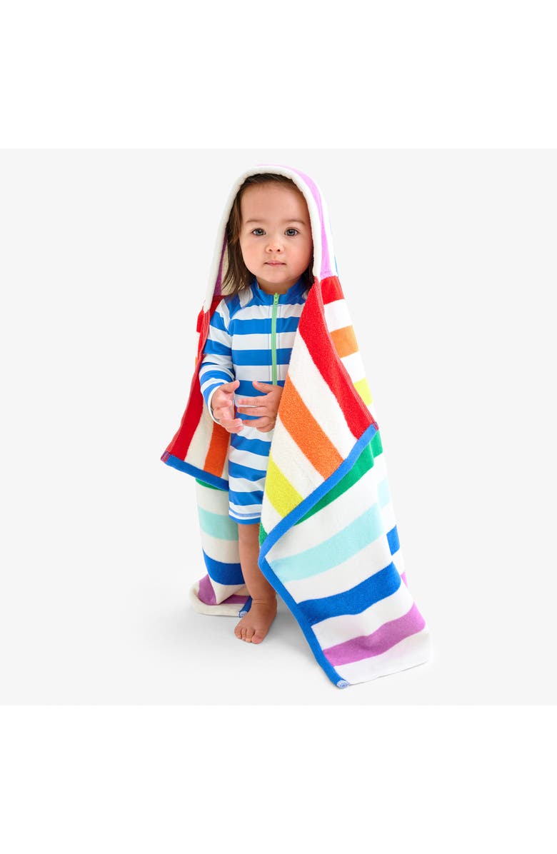 Primary Kids Stripe Hoodie Towel, Alternate, color, 