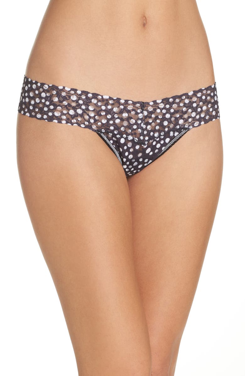 Hanky Panky Print Low Rise Thong, Main, color, 