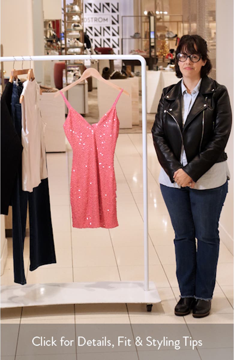 Kiernan Sequin Body-Con Minidress, sales video thumbnail