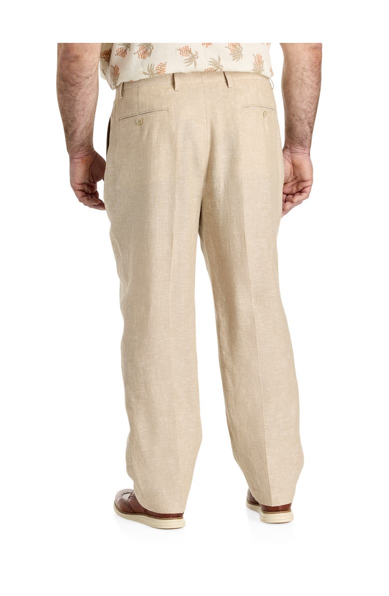 Tallia Big & Tall Linen Suit Pants, Alternate, color, Tan
