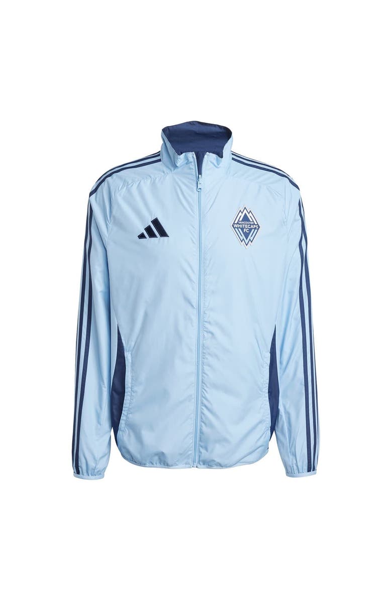 adidas Men's adidas Light Blue/Deep Sea Blue Vancouver Whitecaps FC 2025 Anthem Reversible Full-Zip Jacket, Alternate, color,