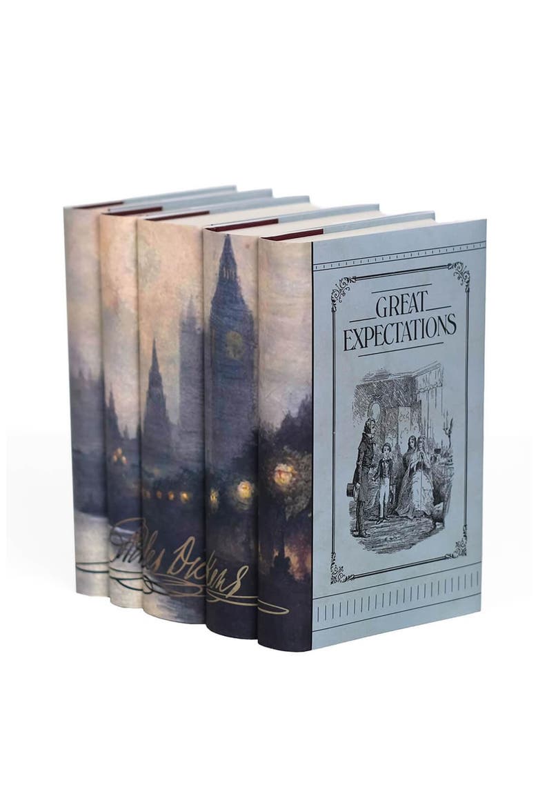 Charles Dickens Book Set, Alternate, color, Cool Neutral