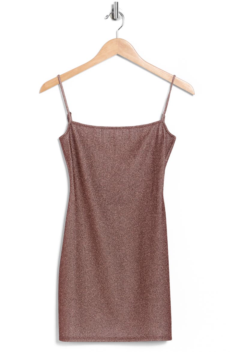 Kitty Metallic Body-Con Minidress, Alternate, color, CHOCOLATE SPARKLE