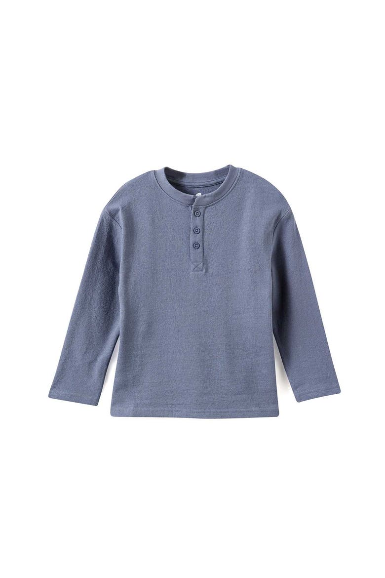 Kid's Henley Button Long Sleeve, Main, color, Steel