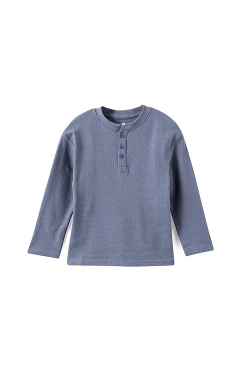 Kid's Henley Button Long Sleeve