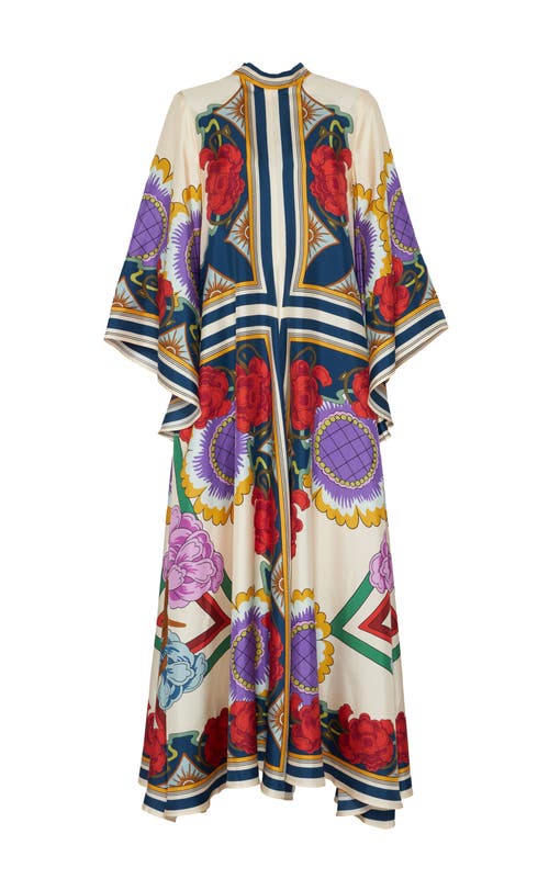 La Doublej La Double J Foulard Liberty Printed Magnifico Dress In Taormina Placée Rust