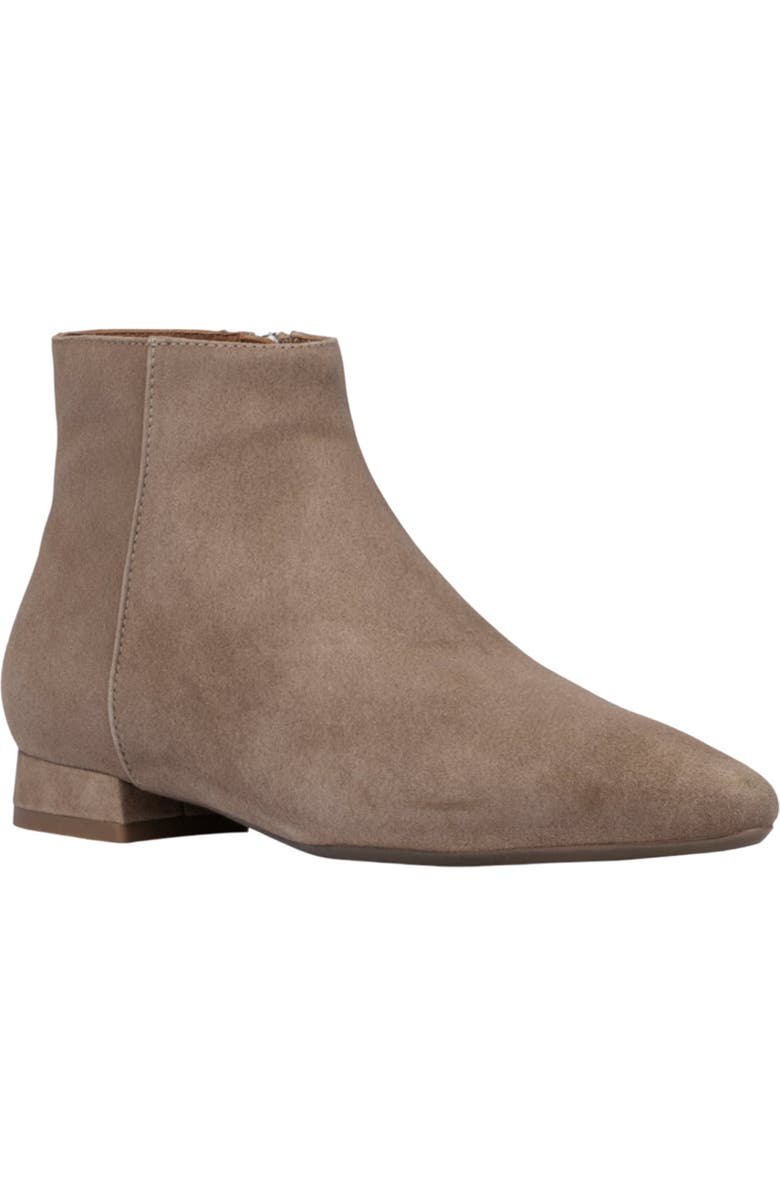 Aquatalia Prisilla Pointed Toe Weatherproof Zip Bootie, Main, color, Taupe