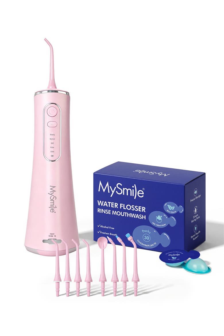 LP211 Water Flosser with 30 Mouthwash Pods Bundle, Main, color, Light Pink