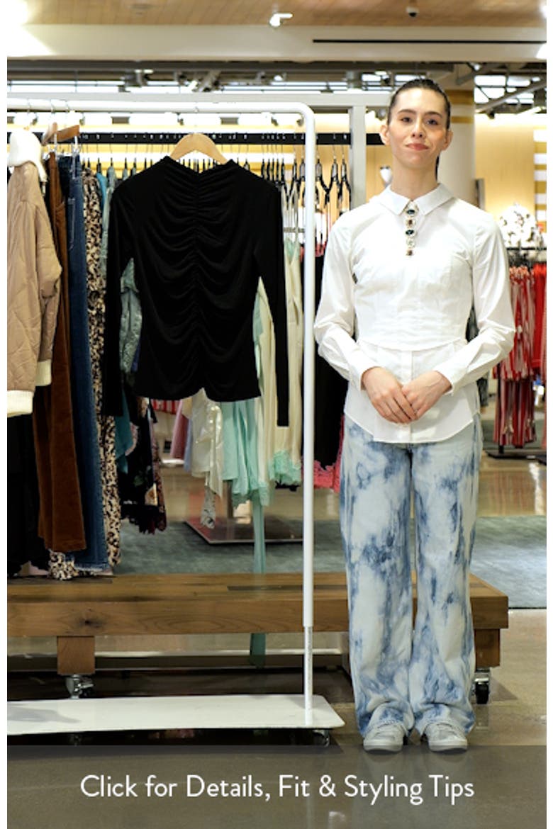 Shirred Mock Neck Top video