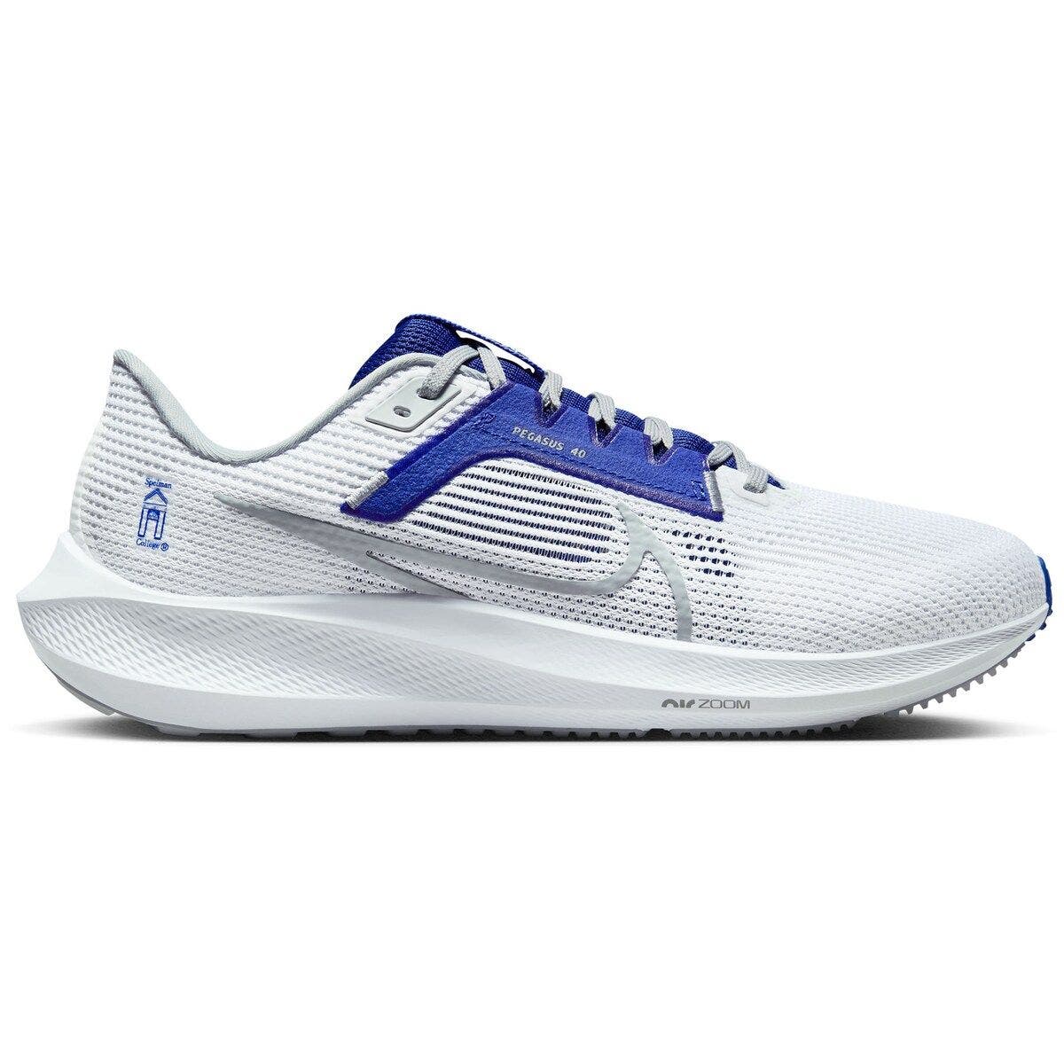 Unisex Nike  White Spelman College Jaguars Zoom Pegasus 40 Running Shoe, Alternate, color, White