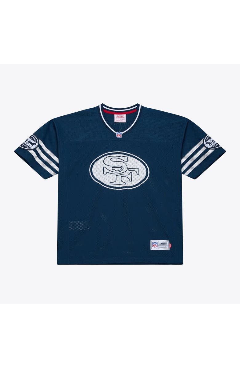 Mitchell & Ness Unisex Mitchell & Ness x Levi's Jerry Rice Navy San Francisco 49ers Legacy Jersey, Main, color, Navy