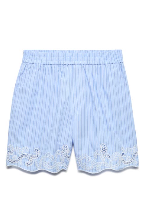 Embroidery Stripe Shorts