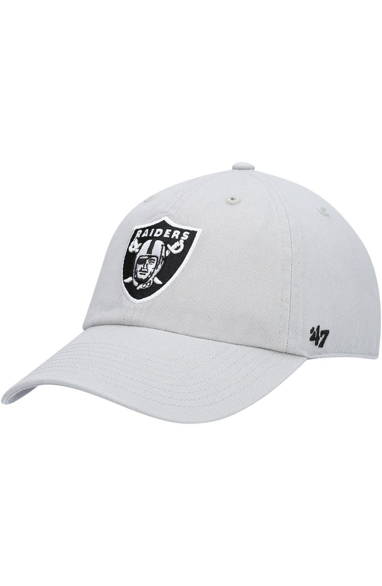 '47 Men's '47 Gray Las Vegas Raiders Secondary Clean Up Adjustable Hat, Main, color, Gray