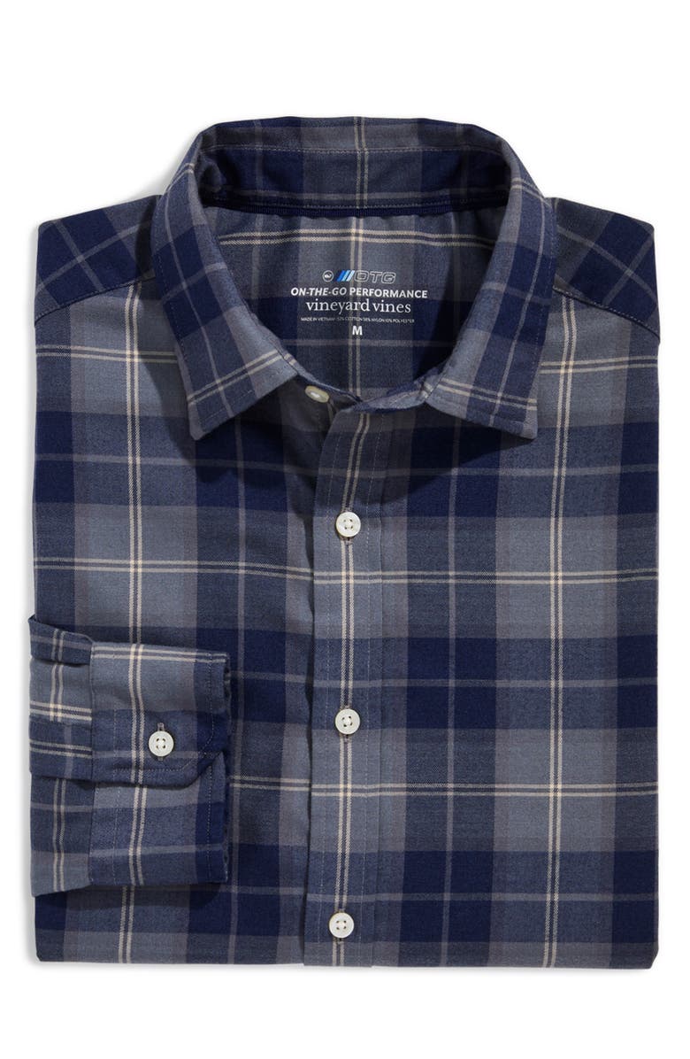 vineyard vines Plaid Brushed Twill Button-Up Shirt, Alternate, color,