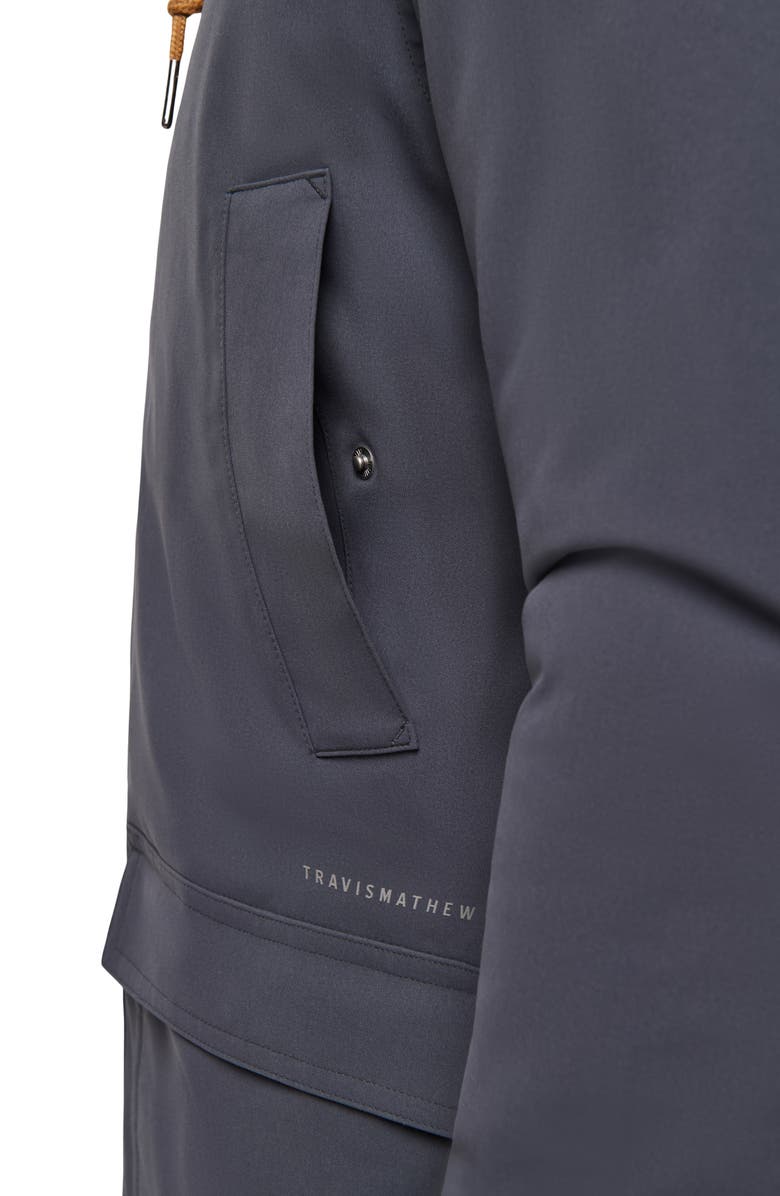 TravisMathew Mountain Pass Waterproof Hooded Long Jacket, Alternate, color,