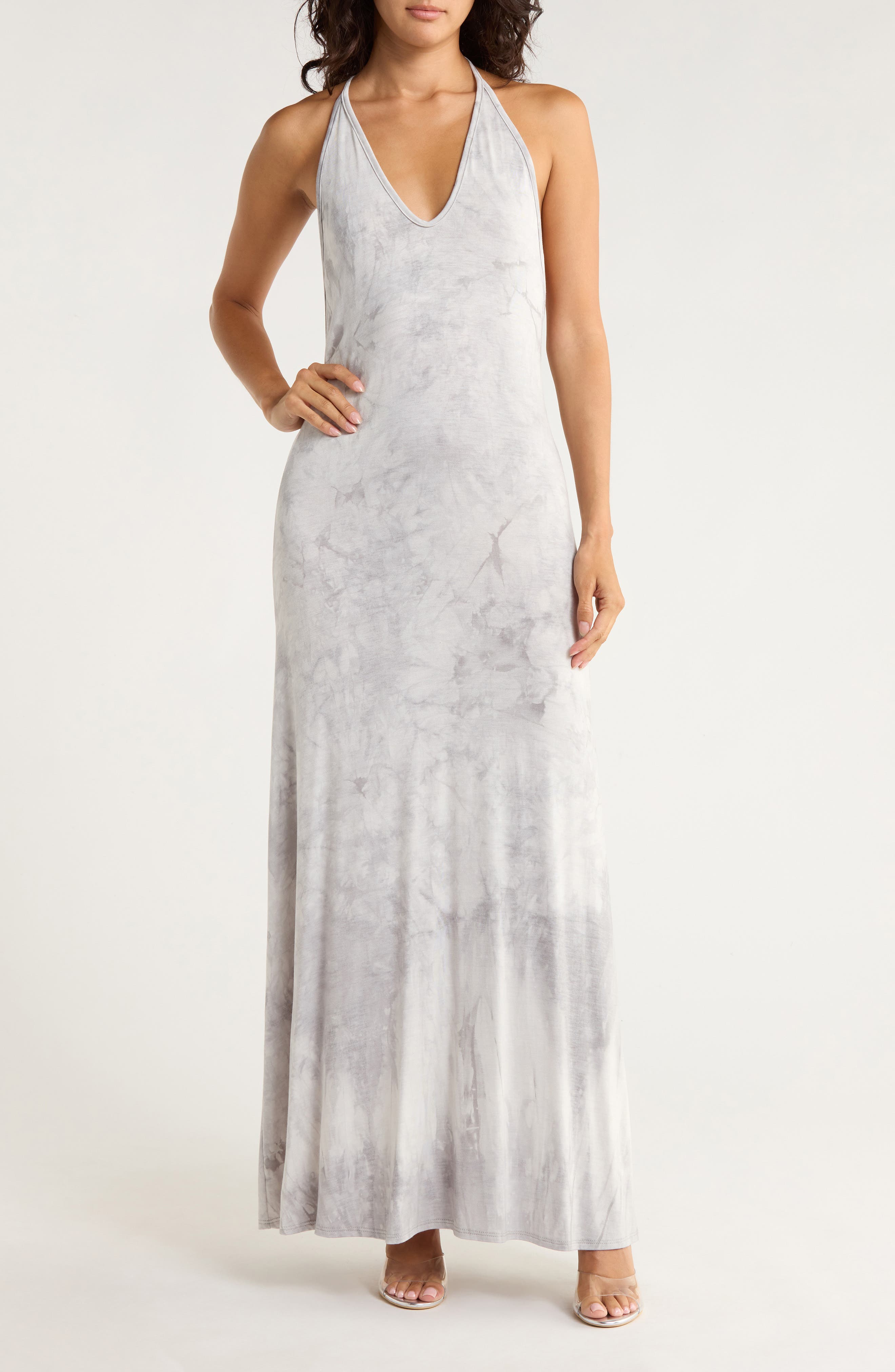 GO COUTURE Halter Maxi Dress