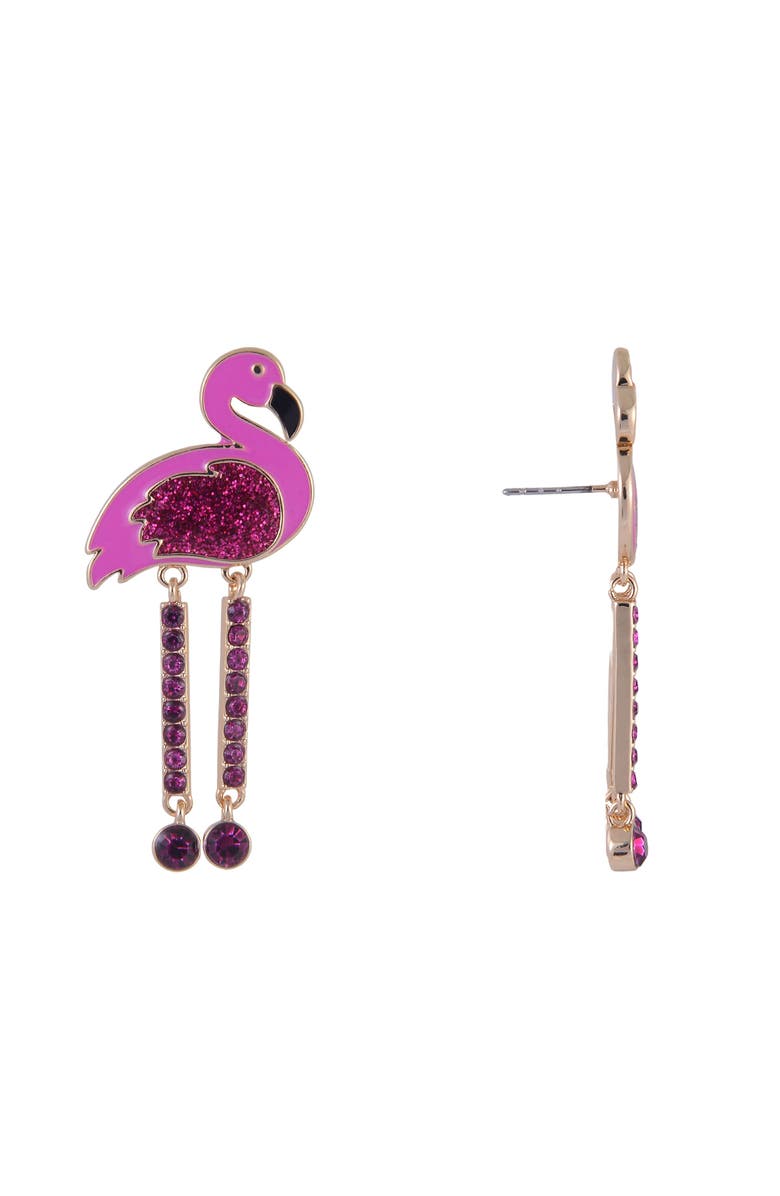 Hallmark Pink Flamingo Earrings, Alternate, color, Pink