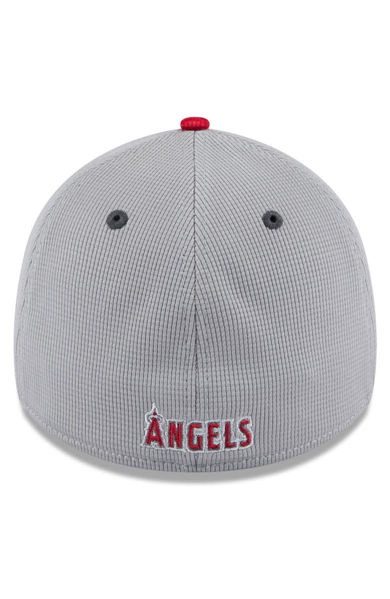 New Era Men's New Era Gray/Red Los Angeles Angels 2025 Batting Practice 39THIRTY Flex Hat, Alternate, color, Gray