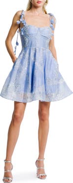 CIEBON Kaelin Floral Print Voile Minidress