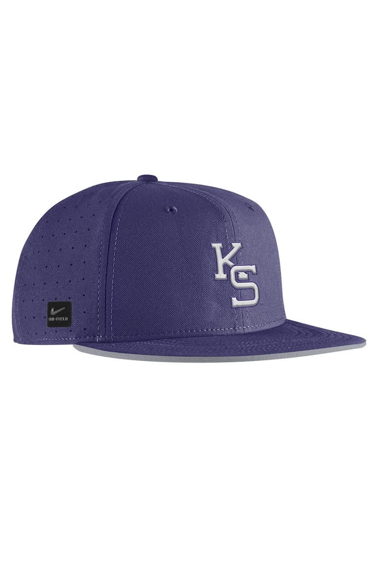 Nike Men's Nike Purple Kansas State Wildcats 2025 On-Field True Performance Baseball Fitted Hat, Alternate, color, Purple