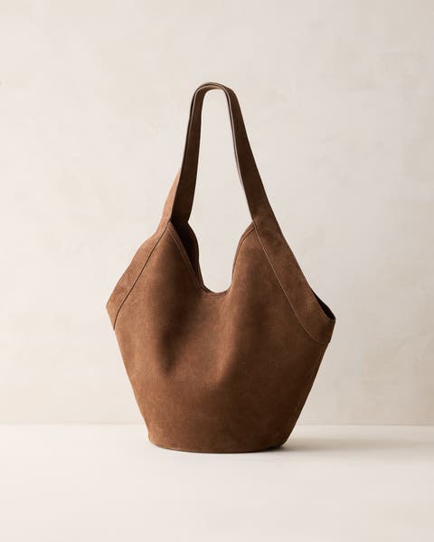 Suede Slouchy V Tote