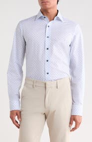 Lorenzo Uomo Paisley Print Trim Fit Cotton Dress Shirt