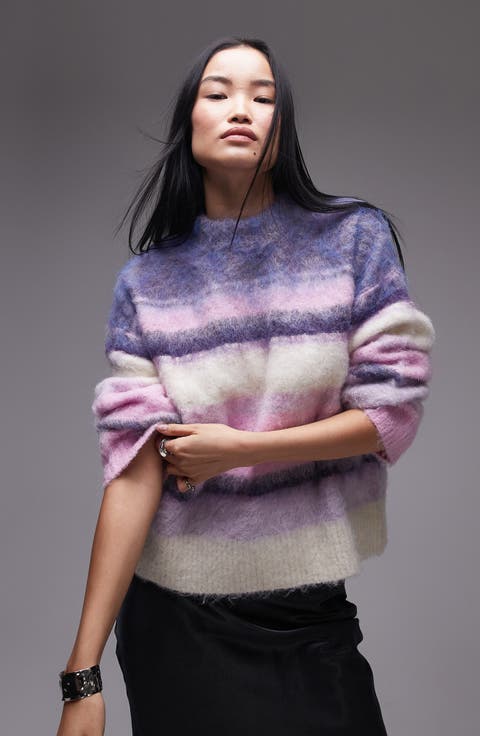 Fluffy Stripe Sweater