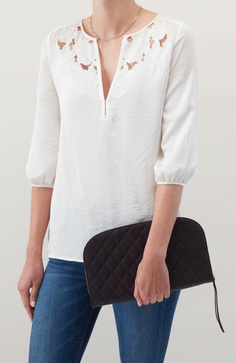 HOBO Cole Quilted Leather Clutch, Alternate, color,