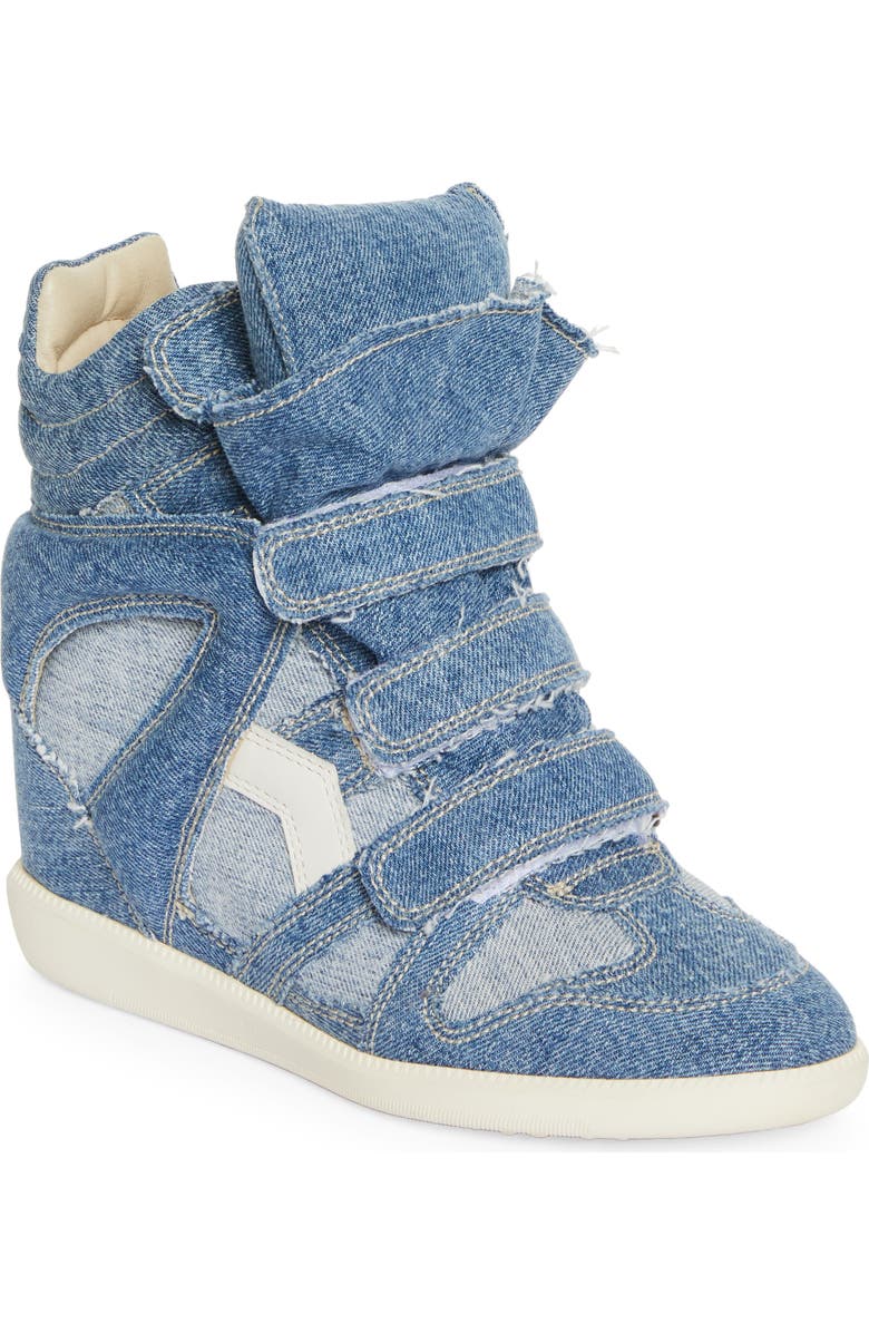 Isabel Marant Bekett Hidden Wedge High Top Sneaker, Main, color,