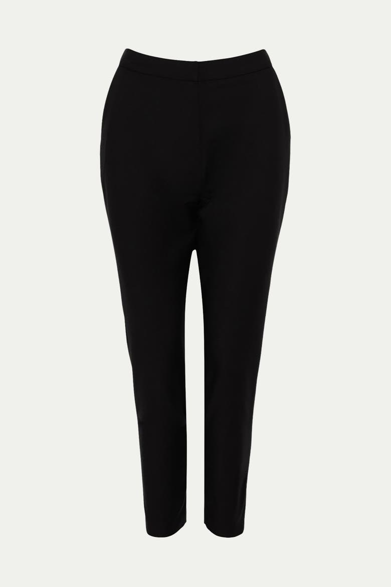 Petite Essential Techno Woven Trousers, Alternate, color, Black