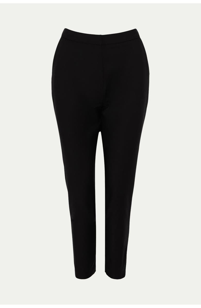 Karen Millen Petite Essential Techno Woven Trousers, Alternate, color, Black