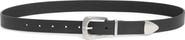 AllSaints Curved Buckle Leather Belt