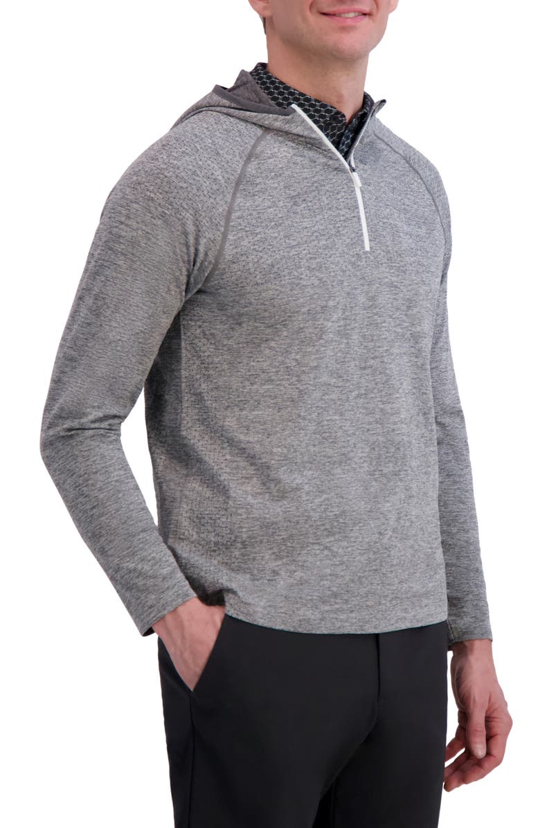 Ben Sherman Seamless Knit Golf Pullover Hoodie, Alternate, color, Grey
