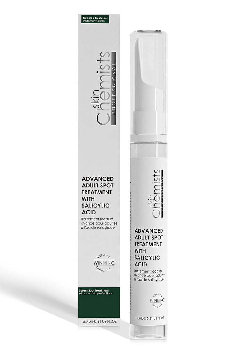 Advanced Adult Spot Treatment with Salicylic Acid 15ml for Acne & Blemishes, Large Pores, Alternate, color, White