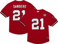 Mitchell & Ness Men's Mitchell & Ness Deion Sanders Red Atlanta Falcons Retired Player Name & Number Mesh Top