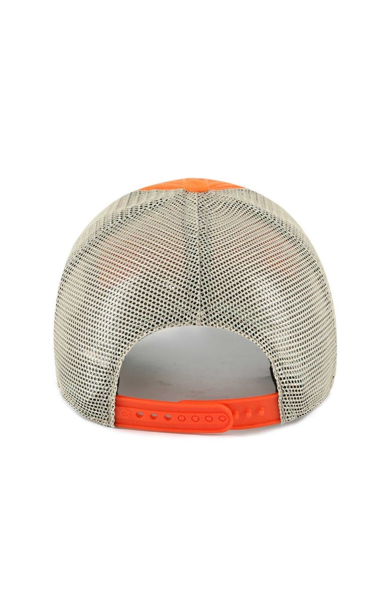 '47 Men's '47 Orange Clemson Tigers Four Stroke Clean Up Trucker Snapback Hat, Alternate, color, Orange