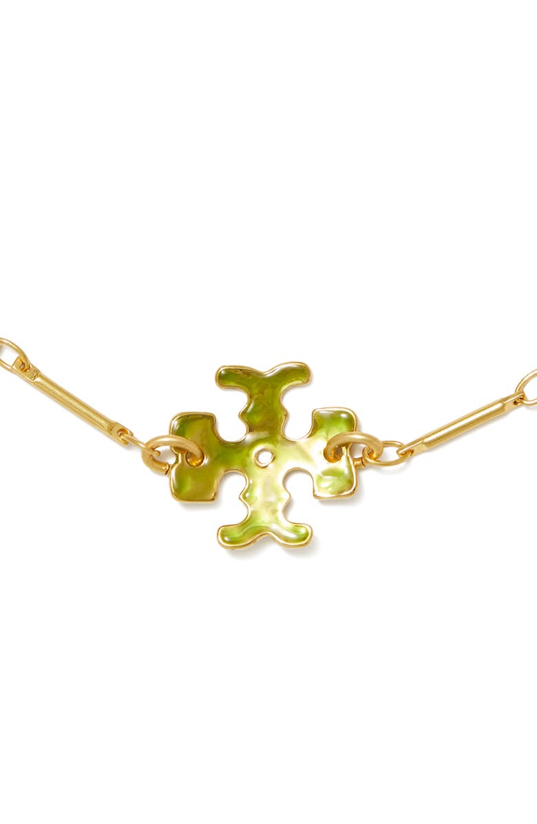 Tory Burch Roxanne Abstract Charm Thin Chain Bracelet, Alternate, color, 