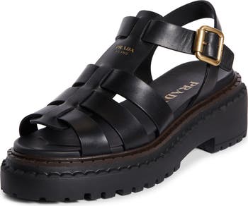 VIP【関税送料無料】希少 PRADA LEATHER CAGE SANDALS Prada Platform Cage Sandal (Women) | Nordstrom
