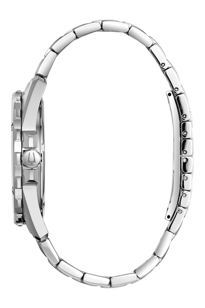 Diamond Bracelet Watch & ID Bracelet Gift Set, 43mm, Alternate, color, SILVER