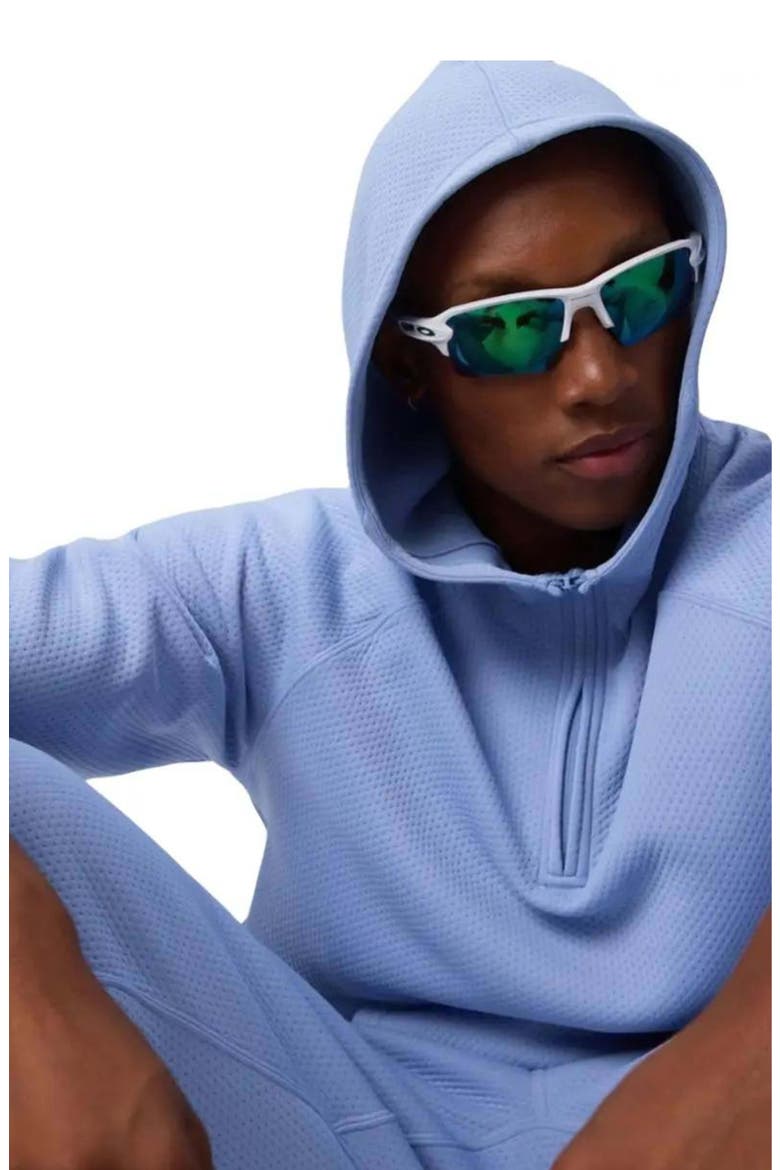 Men's The GridTech Quarter Zip Hoodie, Alternate, color, Blue Oxford