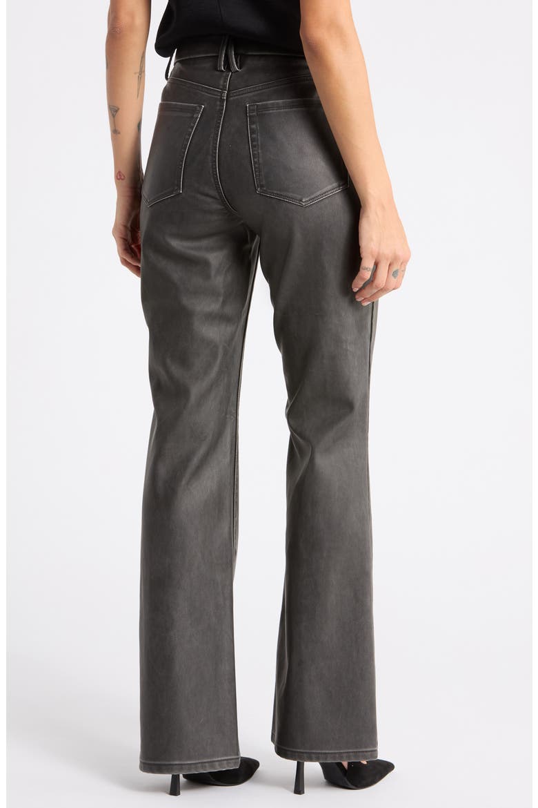 High Waist Faux Leather Bootcut Pants, Alternate, color, BLACK001