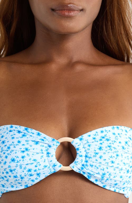 Kulani Kinis Strapless O-ring Bikini Top In Gray