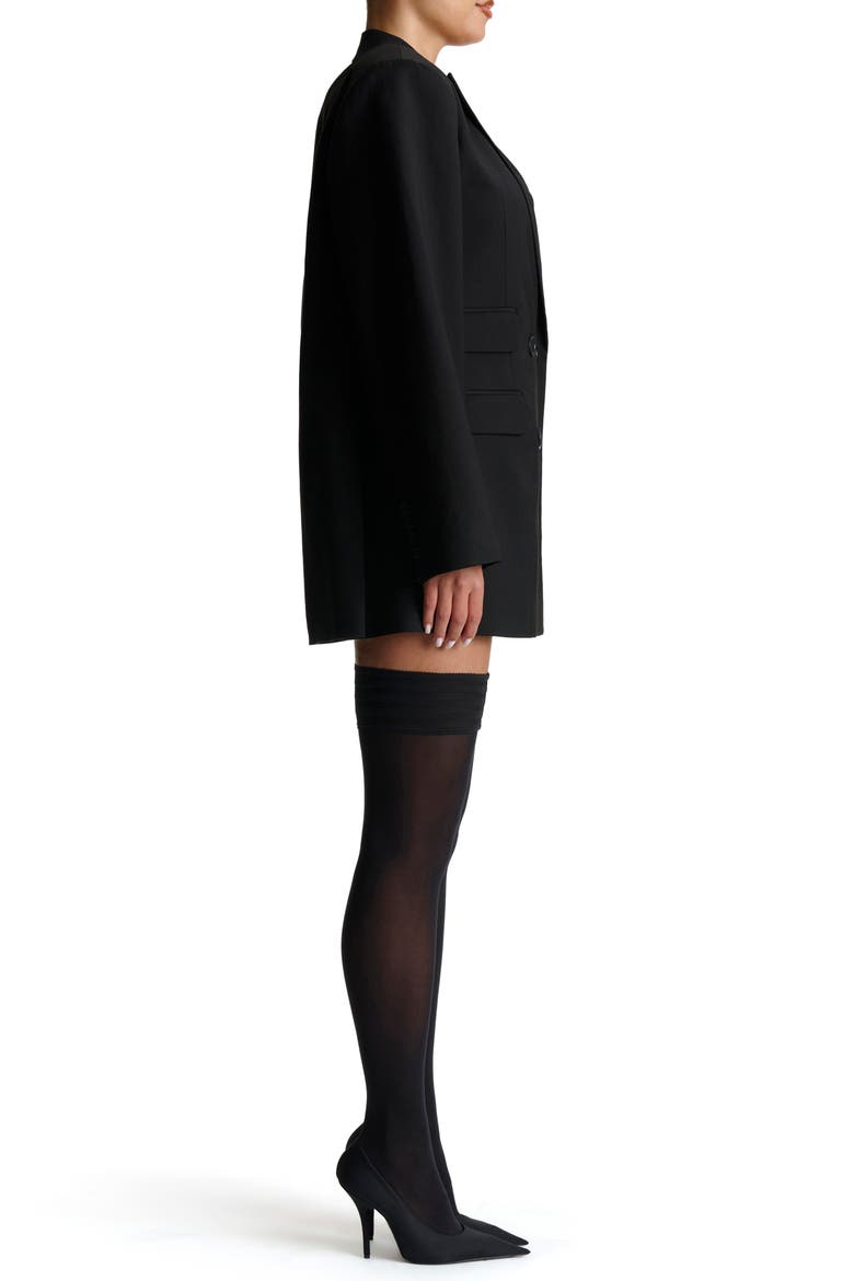 Oversize Long Sleeve Blazer Dress, Alternate, color, BLACK