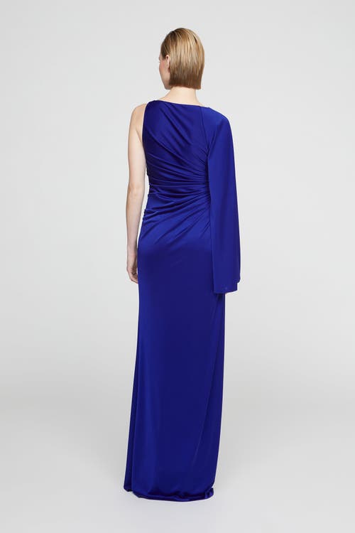 Halston Elyssia Jersey Gown In Blue