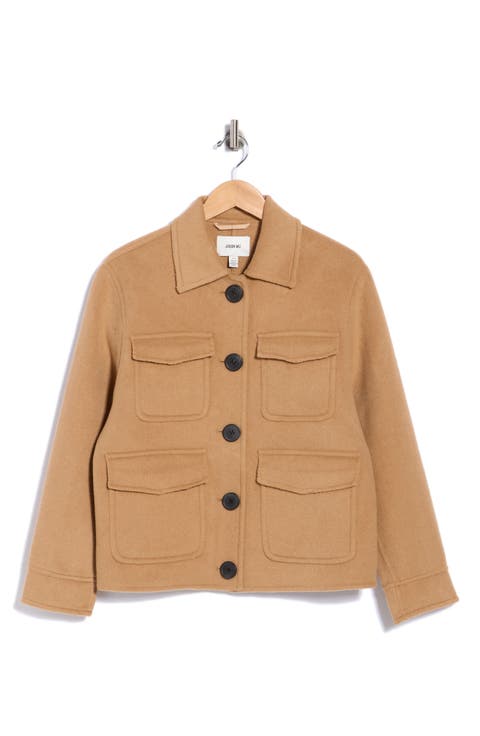 Wool Blend Collared Jacket