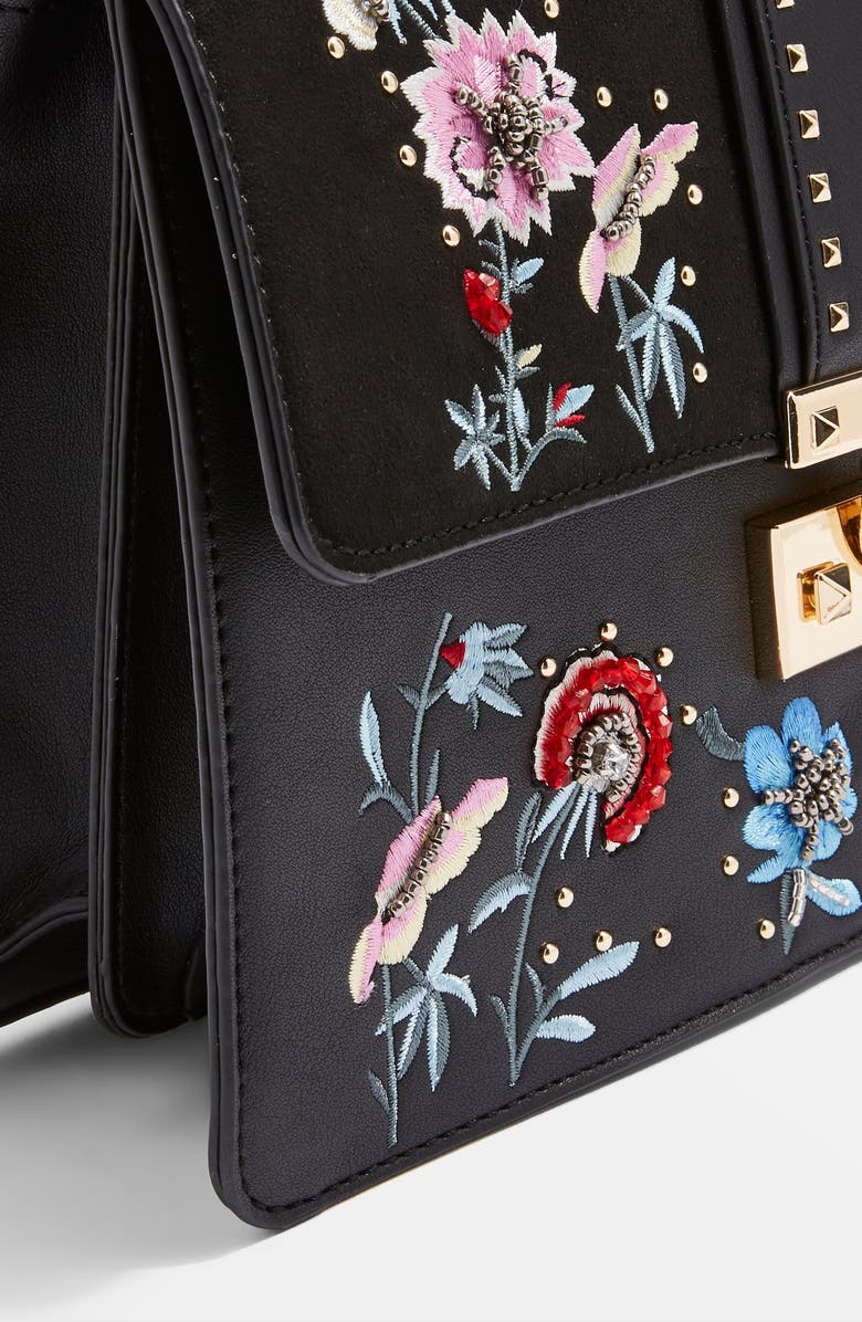 Topshop Darcy Floral Shoulder Bag, Alternate, color,