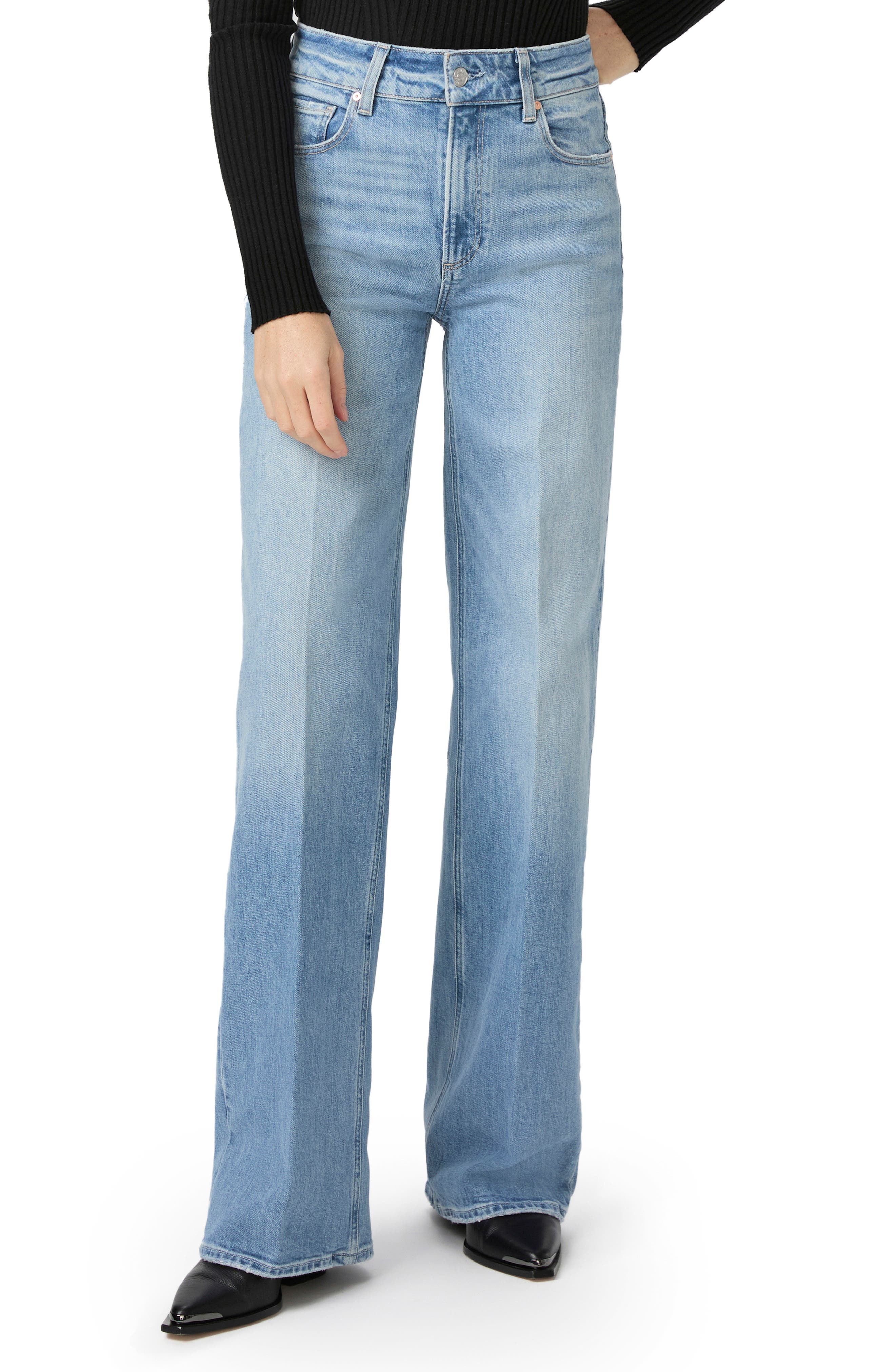 PAIGE Sasha High Waist Wide Leg Jeans