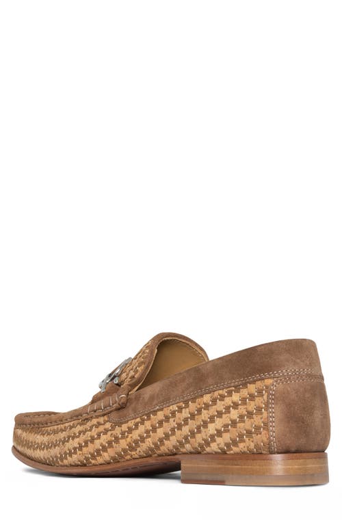 Donald Pliner Dacio Woven Bit Loafer In Natural